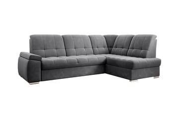 Bäddsoffa m. Schäslong Amelya 3-sits - Mörkgrå - Möbler - Soffa - Bäddsoffa - Bäddsoffa längsbäddad