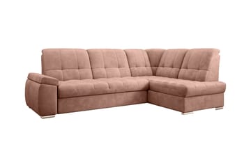 Bäddsoffa m. Schäslong Amelya 3-sits - Rosa - Möbler - Soffa - Bäddsoffa - Bäddsoffa längsbäddad