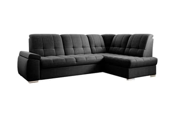 Bäddsoffa m. Schäslong Amelya 3-sits - Svart - Möbler - Soffa - Bäddsoffa - Bäddsoffa längsbäddad