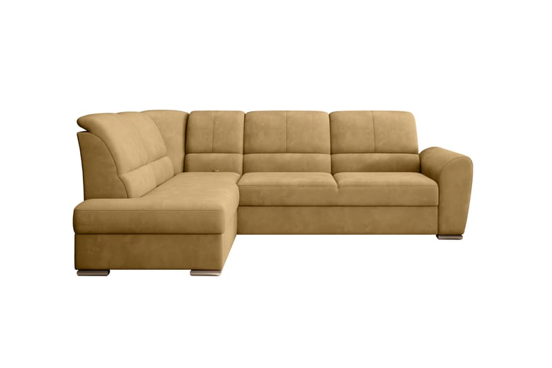 Bäddsoffa m. Schäslong Keith 3-sits - Gul - Möbler - Soffa - Bäddsoffa - Bäddsoffa längsbäddad