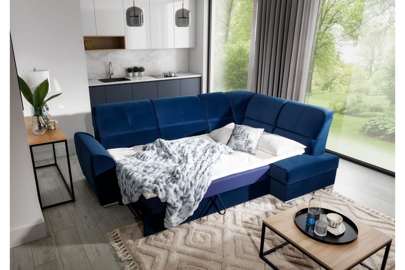 Bäddsoffa m. Schäslong Keith 3-sits - Mörkbrun - Möbler - Soffa - Bäddsoffa - Bäddsoffa längsbäddad