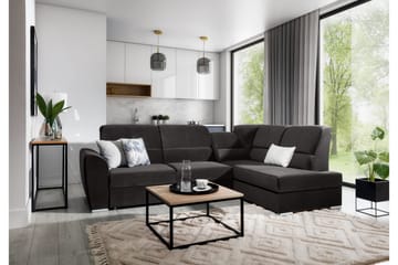 Bäddsoffa m. Schäslong Keith 3-sits - Mörkgrå - Möbler - Soffa - Bäddsoffa - Bäddsoffa längsbäddad