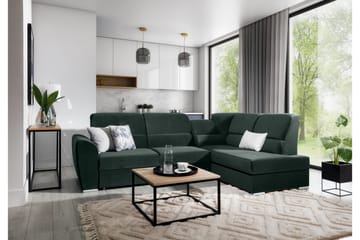 Bäddsoffa m. Schäslong Keith 3-sits - Mörkgrön - Möbler - Soffa - Bäddsoffa - Bäddsoffa längsbäddad