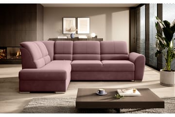 Bäddsoffa m. Schäslong Keith 3-sits - Rosa - Möbler - Soffa - Bäddsoffa - Bäddsoffa längsbäddad