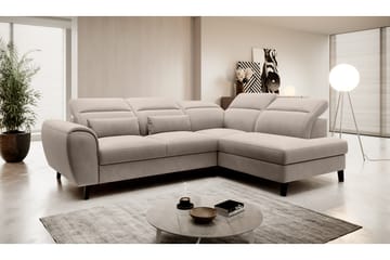 Bäddsoffa m. Schäslong Yasmine 3-sits - Beige - Möbler - Soffa - Bäddsoffa - Bäddsoffa längsbäddad