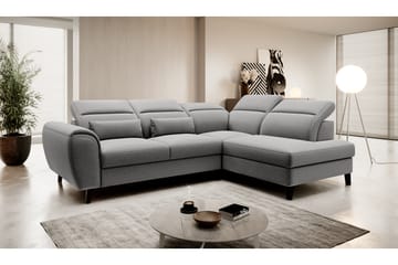 Bäddsoffa m. Schäslong Yasmine 3-sits - Grå - Möbler - Soffa - Bäddsoffa - Bäddsoffa längsbäddad