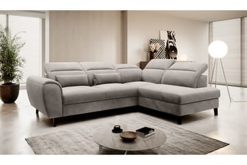 Bäddsoffa m. Schäslong Yasmine 3-sits - Grå - Möbler - Soffa - Bäddsoffa - Bäddsoffa längsbäddad