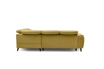 Bäddsoffa m. Schäslong Yasmine 3-sits - Gul - Möbler - Soffa - Bäddsoffa - Bäddsoffa längsbäddad