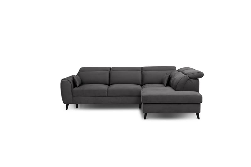 Bäddsoffa m. Schäslong Yasmine 3-sits - Mörkgrå - Möbler - Soffa - Bäddsoffa - Bäddsoffa längsbäddad