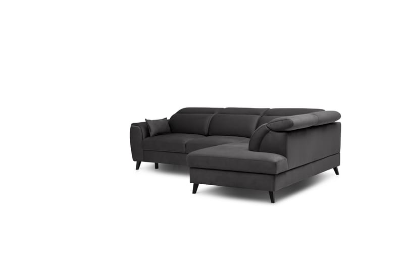 Bäddsoffa m. Schäslong Yasmine 3-sits - Mörkgrå - Möbler - Soffa - Bäddsoffa - Bäddsoffa längsbäddad
