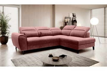 Bäddsoffa m. Schäslong Yasmine 3-sits - Rosa - Möbler - Soffa - Bäddsoffa - Bäddsoffa längsbäddad