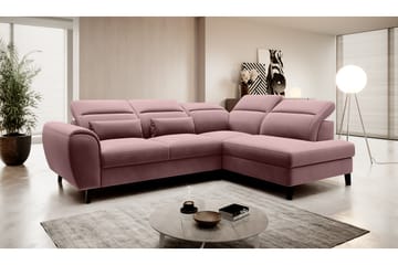 Bäddsoffa m. Schäslong Yasmine 3-sits - Rosa - Möbler - Soffa - Bäddsoffa - Bäddsoffa längsbäddad