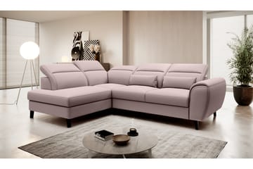 Bäddsoffa m. Schäslong Yasmine 3-sits - Rosa - Möbler - Soffa - Bäddsoffa - Bäddsoffa längsbäddad
