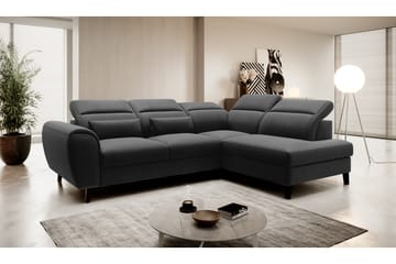 Bäddsoffa m. Schäslong Yasmine 3-sits - Svart - Möbler - Soffa - Bäddsoffa - Bäddsoffa längsbäddad
