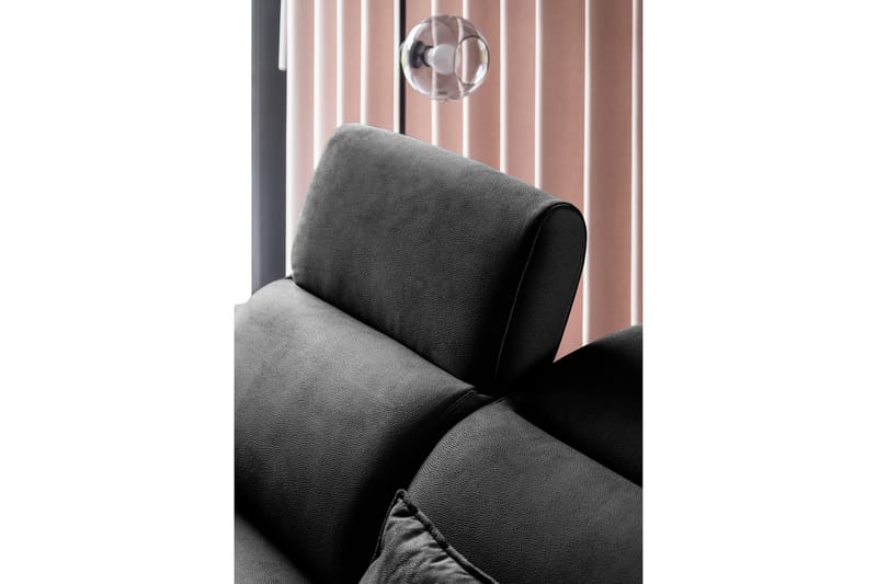 Bäddsoffa m. Schäslong Yasmine 3-sits - Svart - Möbler - Soffa - Bäddsoffa - Bäddsoffa längsbäddad