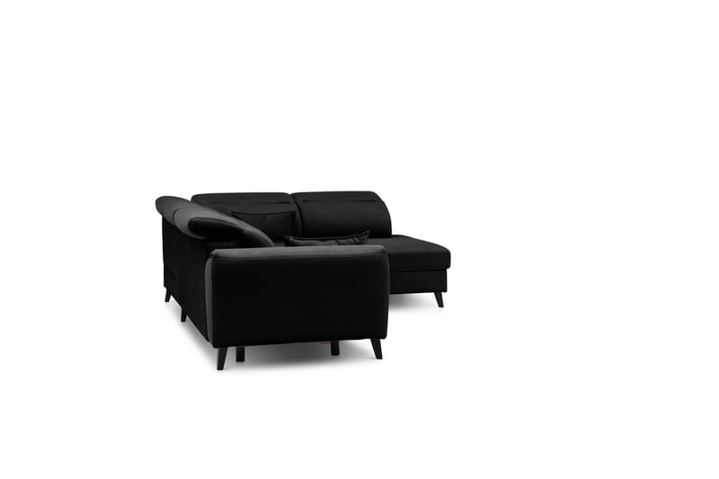 Bäddsoffa m. Schäslong Yasmine 3-sits - Svart - Möbler - Soffa - Bäddsoffa - Bäddsoffa längsbäddad