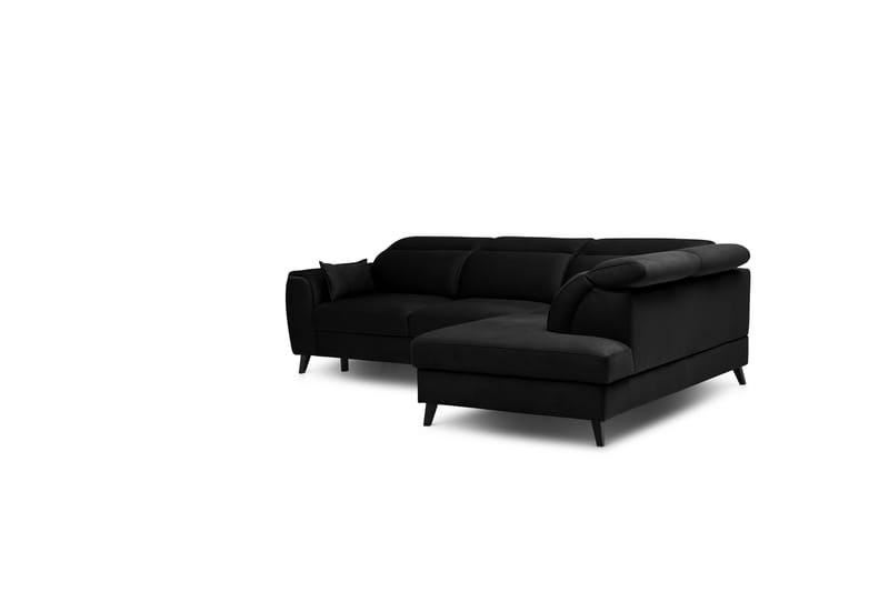 Bäddsoffa m. Schäslong Yasmine 3-sits - Svart - Möbler - Soffa - Bäddsoffa - Bäddsoffa längsbäddad