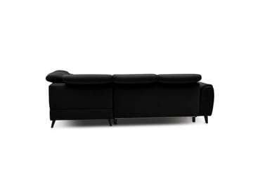 Bäddsoffa m. Schäslong Yasmine 3-sits - Svart - Möbler - Soffa - Bäddsoffa - Bäddsoffa längsbäddad