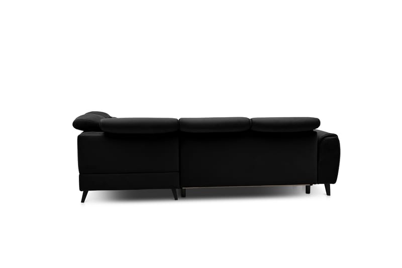 Bäddsoffa m. Schäslong Yasmine 3-sits - Svart - Möbler - Soffa - Bäddsoffa - Bäddsoffa längsbäddad