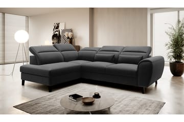 Bäddsoffa m. Schäslong Yasmine 3-sits - Svart - Möbler - Soffa - Bäddsoffa - Bäddsoffa längsbäddad