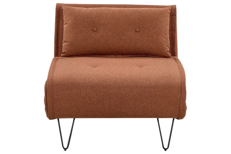 Bäddsoffa Vestfold Orange, Svart, Orange, Svart