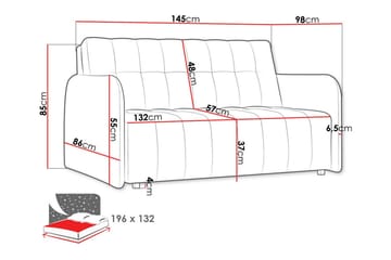 2-sits Bäddsoffa Denegal - Möbler - Soffa - Bäddsoffa - 2 sits bäddsoffa