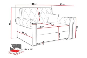 2-sits Bäddsoffa Denegal - Möbler - Soffa - Bäddsoffa - 2 sits bäddsoffa