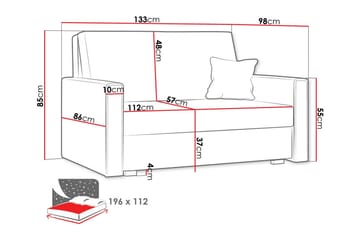 2-sits Bäddsoffa Denegal - Möbler - Soffa - Bäddsoffa - 2 sits bäddsoffa