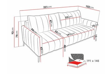 2-sits Bäddsoffa Graystone - Möbler - Soffa - Bäddsoffa - 2 sits bäddsoffa