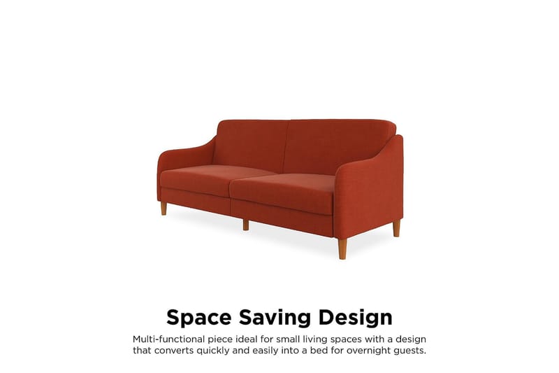2-sits Bäddsoffa Jasper Orange - Dorel Home - Möbler - Soffa - Bäddsoffa - 2 sits bäddsoffa