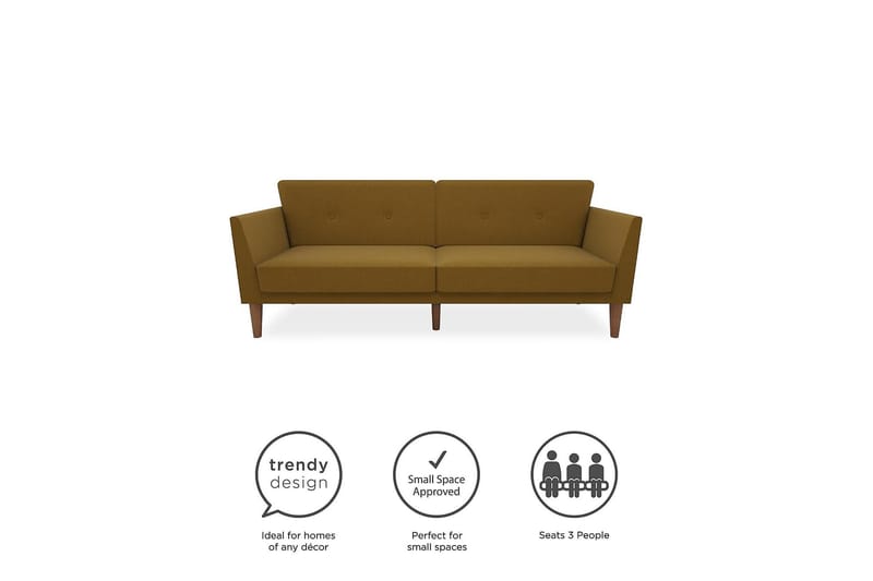2-sits Bäddsoffa Regal Gul - Novogratz - Möbler - Soffa - Bäddsoffa - 2 sits bäddsoffa