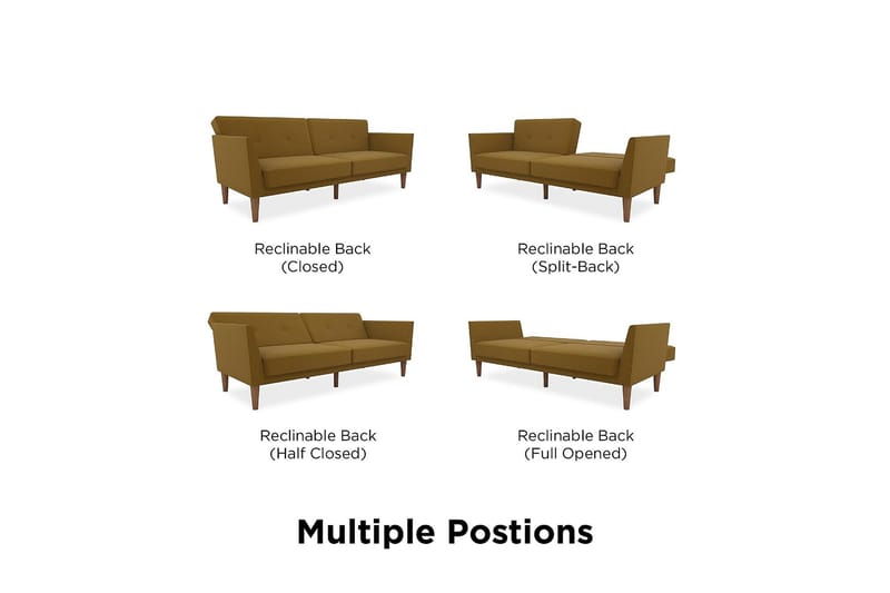 2-sits Bäddsoffa Regal Gul - Novogratz - Möbler - Soffa - Bäddsoffa - 2 sits bäddsoffa