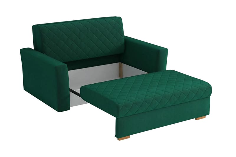 2-sits Bäddsoffa Rutmönster Hedensö - Sammet/Svart - Möbler - Soffa - Bäddsoffa - 2 sits bäddsoffa