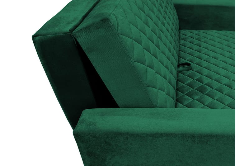 2-sits Bäddsoffa Rutmönster Hedensö - Sammet/Svart - Möbler - Soffa - Bäddsoffa - 2 sits bäddsoffa