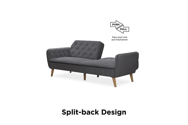 2-sits Bäddsoffa Tallulah Grå - Novogratz - Möbler - Soffa - Bäddsoffa - 2 sits bäddsoffa