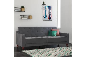 2-sits Bäddsoffa Vintage Tufted Grå - Novogratz - Möbler - Soffa - Bäddsoffa - 2 sits bäddsoffa