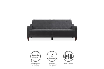 2-sits Bäddsoffa Vintage Tufted Grå - Novogratz - Möbler - Soffa - Bäddsoffa - 2 sits bäddsoffa