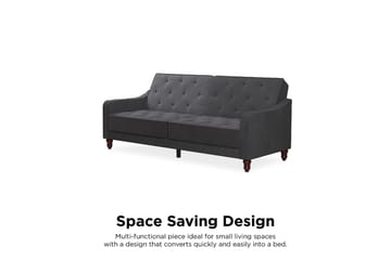 2-sits Bäddsoffa Vintage Tufted Grå - Novogratz - Möbler - Soffa - Bäddsoffa - 2 sits bäddsoffa
