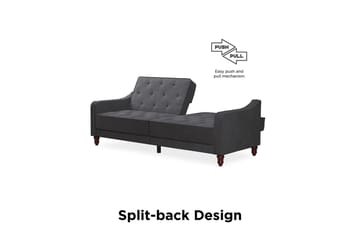 2-sits Bäddsoffa Vintage Tufted Grå - Novogratz - Möbler - Soffa - Bäddsoffa - 2 sits bäddsoffa