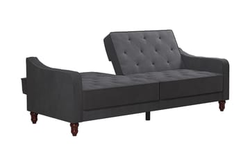 2-sits Bäddsoffa Vintage Tufted Grå - Novogratz - Möbler - Soffa - Bäddsoffa - 2 sits bäddsoffa