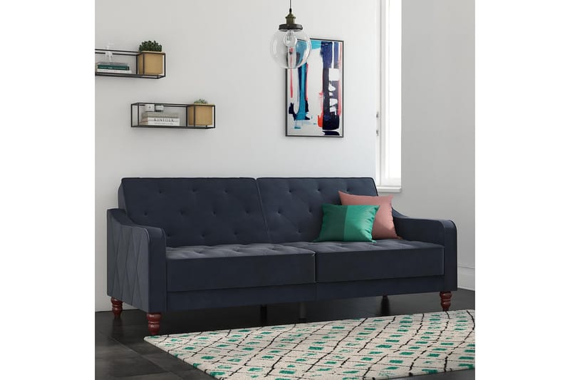 2-sits Bäddsoffa Vintage Tufted Marinblå - Novogratz - Möbler - Soffa - Bäddsoffa - 2 sits bäddsoffa