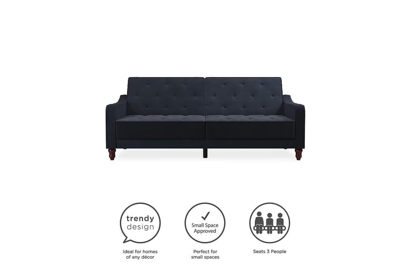2-sits Bäddsoffa Vintage Tufted Marinblå - Novogratz - Möbler - Soffa - Bäddsoffa - 2 sits bäddsoffa