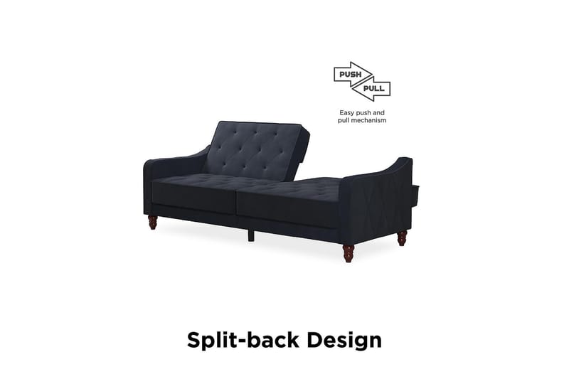 2-sits Bäddsoffa Vintage Tufted Marinblå - Novogratz - Möbler - Soffa - Bäddsoffa - 2 sits bäddsoffa