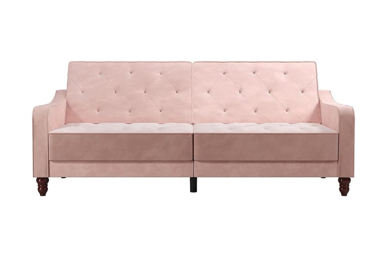 2-sits Bäddsoffa Vintage Tufted Rosa - Novogratz - 2 sits bäddsoffa