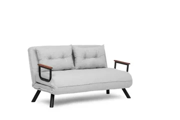 Alfredton 2-sits Bäddbar Fällbar Bäddsoffa i Boucle med Metallben - Grå - Möbler - Soffa - Bäddsoffa - 2 sits bäddsoffa