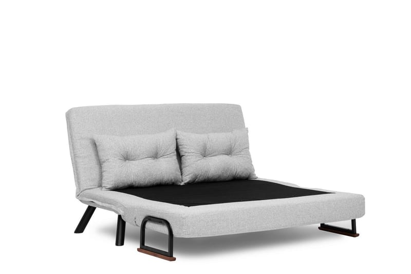 Alfredton 2-sits Bäddbar Fällbar Bäddsoffa i Boucle med Metallben - Grå - Möbler - Soffa - Bäddsoffa - 2 sits bäddsoffa