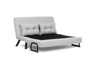 Alfredton 2-sits Bäddbar Fällbar Bäddsoffa i Boucle med Metallben - Grå - Möbler - Soffa - Bäddsoffa - 2 sits bäddsoffa