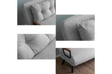 Alfredton 2-sits Bäddbar Fällbar Bäddsoffa i Boucle med Metallben - Grå - Möbler - Soffa - Bäddsoffa - 2 sits bäddsoffa