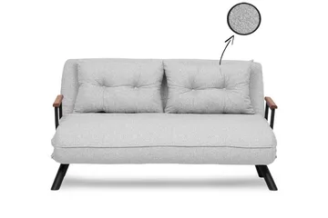 Alfredton 2-sits Bäddbar Fällbar Bäddsoffa i Boucle med Metallben - Grå - Möbler - Soffa - Bäddsoffa - 2 sits bäddsoffa