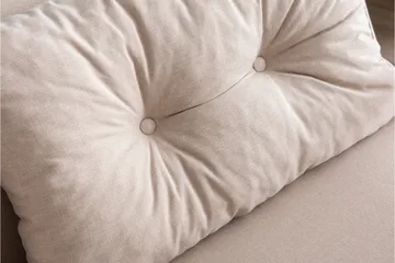 Alfredton 2-sits Bäddbar Fällbar Bäddsoffa i Tyg med Metallben - Ljusbeige - Möbler - Soffa - Bäddsoffa - 2 sits bäddsoffa